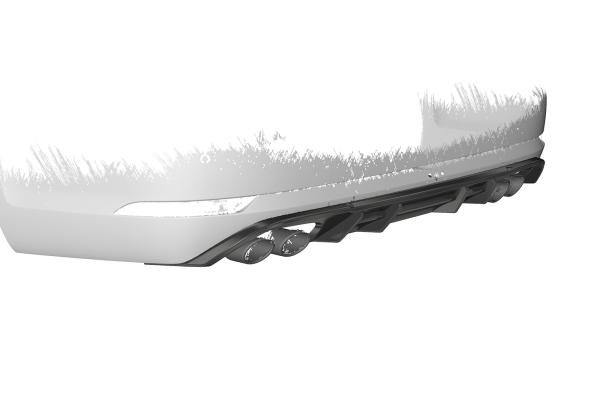 CSR Diffusor | Heckansatz mit ABE für VW Golf 7 Variant R HA294-S strukturiert schwarz matt (keine Lackierung erforderlich)