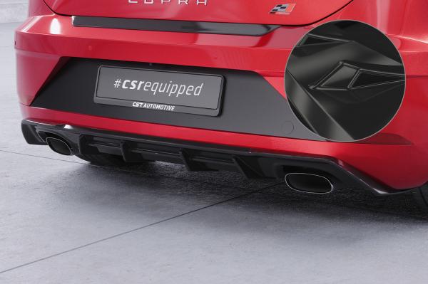 CSR Diffusor | Heckansatz mit ABE für Seat Leon 3 (Typ 5F) Cupra HA298-G Glossy schwarz Hochglanz (keine Lackierung erforderlich)