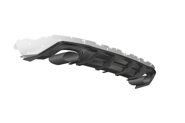 CSR Diffusor | Heckansatz mit ABE für Seat Leon 3 (Typ 5F) Cupra HA298-C Carbon Look Hochglanz (keine Lackierung erforderlich)