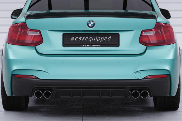 CSR Diffusor | Heckansatz mit ABE für BMW 2er F22 / F23 M-Paket HA306-S strukturiert schwarz matt (keine Lackierung erforderlich)