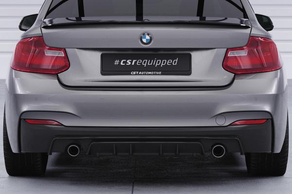 CSR Diffusor | Heckansatz mit ABE für BMW 2er F22 / F23 M-Paket HA308-S strukturiert schwarz matt (keine Lackierung erforderlich)