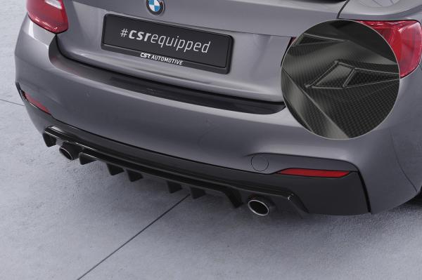 CSR Diffusor | Heckansatz mit ABE für BMW 2er F22 / F23 M-Paket HA308-C Carbon Look Hochglanz (keine Lackierung erforderlich)