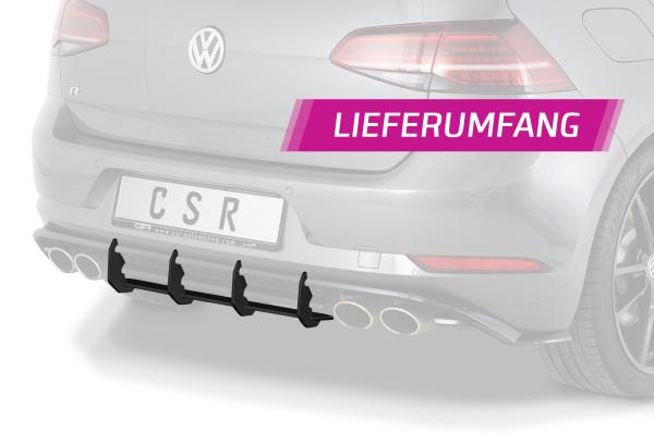 CSR Racing Diffusor | Heckansatz für VW Golf 7 (Typ AU) R HA313-B Lackierung erforderlich (unlackiert)