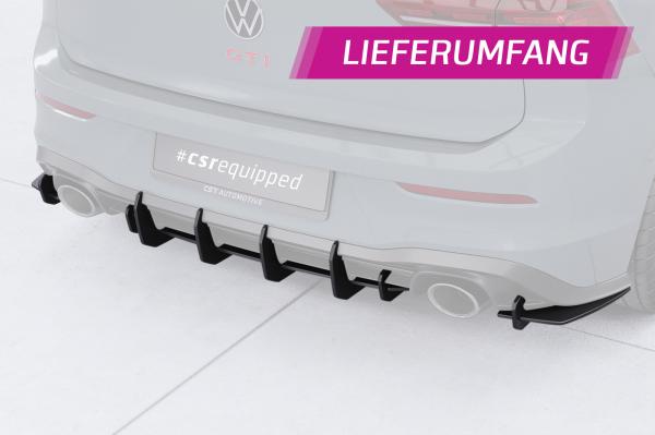 CSR Racing Diffusor | Heckansatz für VW Golf 8 (Typ CD) GTI Clubsport HA316-B Lackierung erforderlich (unlackiert)