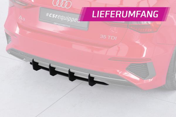 CSR Racing Diffusor | Heckansatz für Audi A3 8Y S-Line HA327-B Lackierung erforderlich (unlackiert)