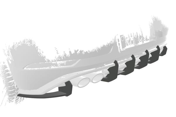 CSR Racing Diffusor | Heckansatz für VW Golf 7 (Typ AU) R HA373 Lackierung erforderlich (unlackiert roh)