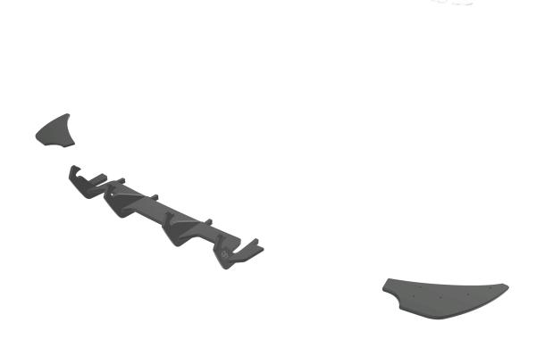 CSR Racing Diffusor | Heckansatz für VW Golf 7 (Typ AU) R HA396 Lackierung erforderlich (unlackiert roh)