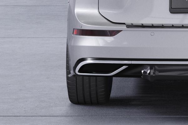 CSR Diffusor | Heckansatz mit ABE für VW Golf 8 (Typ CD) HA414-C Carbon Look Hochglanz (keine Lackierung erforderlich)