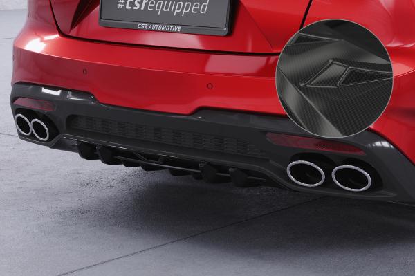 CSR Diffusor | Heckansatz mit ABE für Kia Stinger GT HA430-C Carbon Look Hochglanz (keine Lackierung erforderlich)