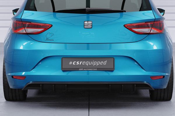 CSR Diffusor | Heckansatz mit ABE für Seat Leon 3 (Typ 5F) HA431-C Carbon Look Hochglanz (keine Lackierung erforderlich)
