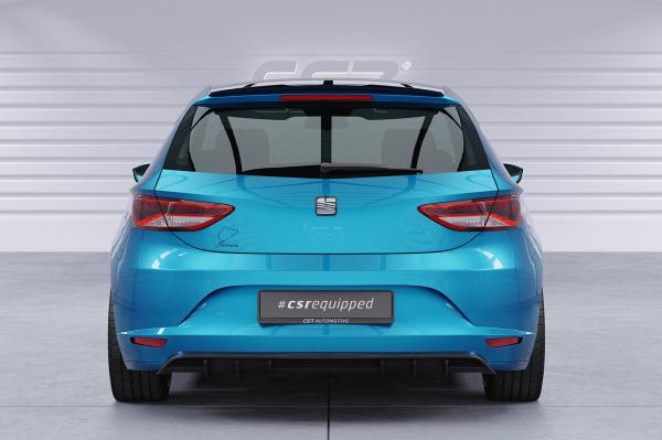 CSR Diffusor | Heckansatz mit ABE für Seat Leon 3 (Typ 5F) HA431-C Carbon Look Hochglanz (keine Lackierung erforderlich)
