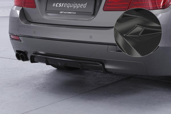 CSR Diffusor | Heckansatz mit ABE für BMW 5er F11 HA436-C Carbon Look Hochglanz (keine Lackierung erforderlich)