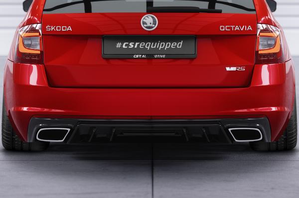 CSR Diffusor | Heckansatz mit ABE für Skoda Octavia 3 Typ 5E RS HA439-G Glossy schwarz Hochglanz (keine Lackierung erforderlich)