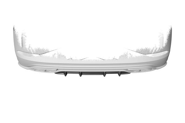 CSR Diffusor | Heckansatz mit ABE für VW Polo 6 2G (Typ AW) R-Line HA440-S strukturiert schwarz matt (keine Lackierung erforderlich)