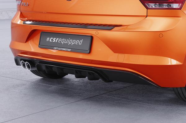 CSR Diffusor | Heckansatz mit ABE für VW Polo 6 2G (Typ AW) GTI HA442-G Glossy schwarz Hochglanz (keine Lackierung erforderlich)