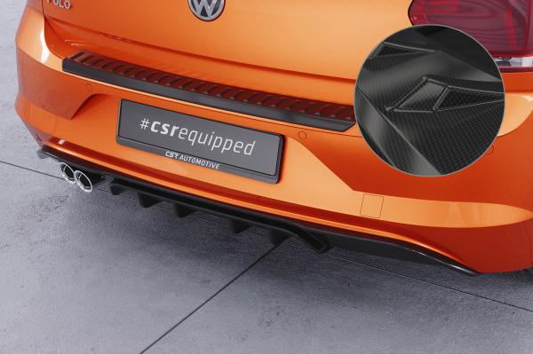 CSR Diffusor | Heckansatz mit ABE für VW Polo 6 2G (Typ AW) GTI HA442-C Carbon Look Hochglanz (keine Lackierung erforderlich)