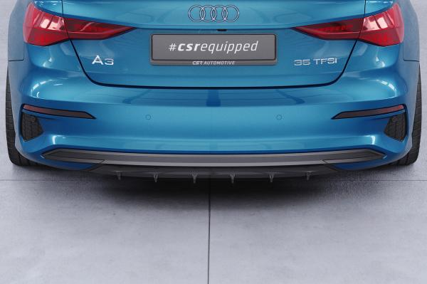 CSR Diffusor | Heckansatz mit ABE für Audi A3 8Y HA449-C Carbon Look Hochglanz (keine Lackierung erforderlich)