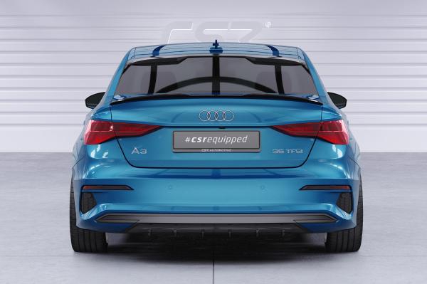CSR Diffusor | Heckansatz mit ABE für Audi A3 8Y HA449-C Carbon Look Hochglanz (keine Lackierung erforderlich)