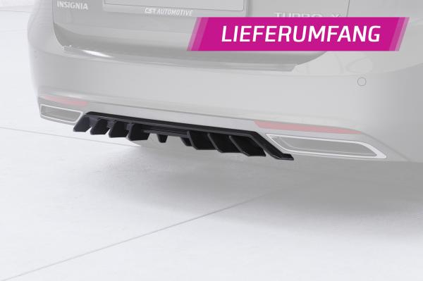 CSR Diffusor | Heckansatz mit ABE für Opel Insignia B Sports Tourer HA455-S Strukturiert schwarz matt (keine Lackierung erforderlich)