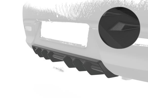 CSR Diffusor | Heckansatz mit ABE für Kia Rio 4 (YB) HA458-S strukturiert schwarz matt (keine Lackierung erforderlich)