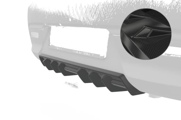 CSR Diffusor | Heckansatz mit ABE für Kia Rio 4 (YB) HA458-C Carbon Look Hochglanz (keine Lackierung erforderlich)