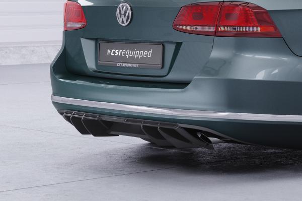 CSR Diffusor | Heckansatz mit ABE für VW Passat B7 (Typ 3C) Variant HA460-C Carbon Look Hochglanz (keine Lackierung erforderlich)