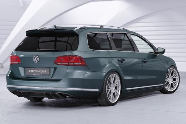 CSR Diffusor | Heckansatz mit ABE für VW Passat B7 (Typ 3C) Variant HA460-C Carbon Look Hochglanz (keine Lackierung erforderlich)