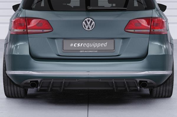 CSR Diffusor | Heckansatz mit ABE für VW Passat B7 (Typ 3C) Variant HA460-C Carbon Look Hochglanz (keine Lackierung erforderlich)