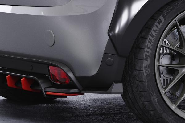 CSR Diffusor | Heckansatz mit ABE für Mini F56 Cooper SE HA462-G Glossy schwarz Hochglanz (keine Lackierung erforderlich)