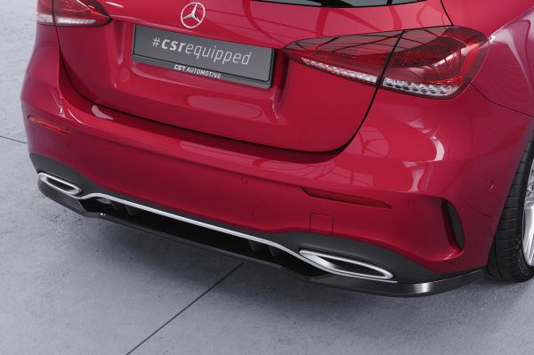 CSR Diffusor | Heckansatz mit ABE für Mercedes-Benz A-Klasse (W177) AMG-Line HA483-C Carbon Look Hochglanz (keine Lackierung erforderlich)