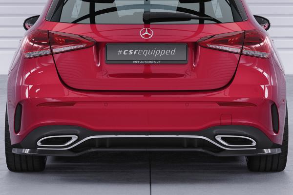 CSR Diffusor | Heckansatz mit ABE für Mercedes-Benz A-Klasse (W177) AMG-Line HA483-C Carbon Look Hochglanz (keine Lackierung erforderlich)