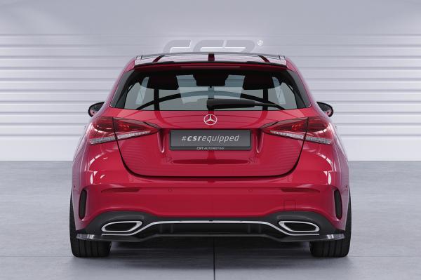 CSR Diffusor | Heckansatz mit ABE für Mercedes-Benz A-Klasse (W177) AMG-Line HA483-C Carbon Look Hochglanz (keine Lackierung erforderlich)