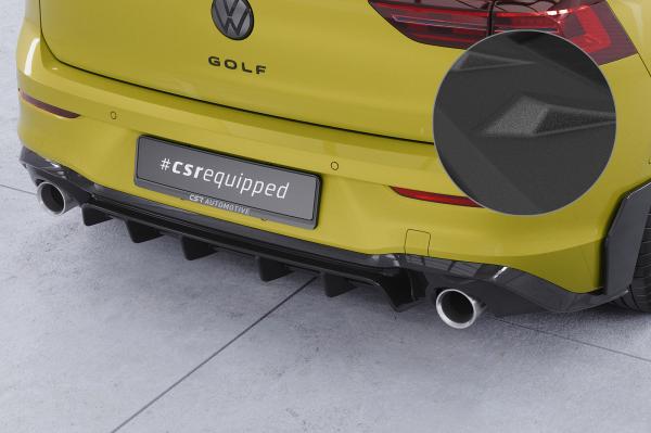 CSR Diffusor | Heckansatz mit ABE für VW Golf 8  GTI HA484-S strukturiert schwarz matt (keine Lackierung erforderlich)