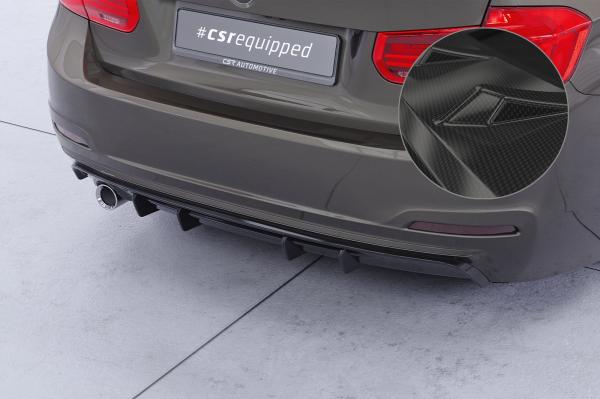 CSR Diffusor | Heckansatz mit ABE für BMW 3er F30 Limousine HA485-C Carbon Look Hochglanz (keine Lackierung erforderlich)