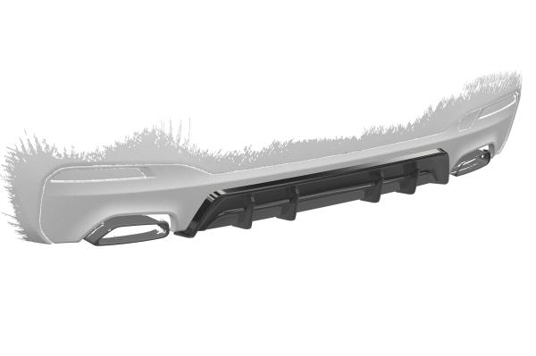 CSR Diffusor | Heckansatz mit ABE für BMW 5er G30 / G31 M-Paket HA486-G Glossy schwarz Hochglanz (keine Lackierung erforderlich)