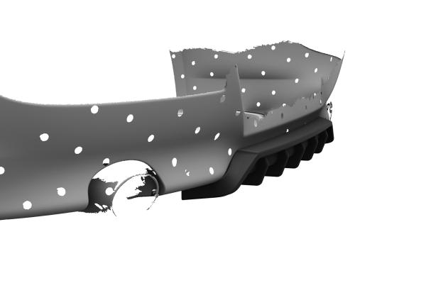 CSR Diffusor | Heckansatz mit ABE für BMW 6er E63 / E64 Coupe und Cabrio HA487-S strukturiert schwarz matt (keine Lackierung erforderlich)