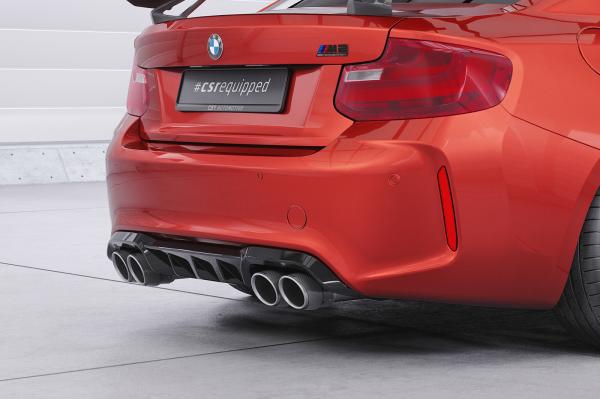 CSR Diffusor | Heckansatz mit ABE für BMW M2 F87 HA489-C Carbon Look Hochglanz (keine Lackierung erforderlich)