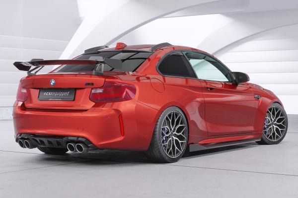 CSR Diffusor | Heckansatz mit ABE für BMW M2 F87 HA489-C Carbon Look Hochglanz (keine Lackierung erforderlich)