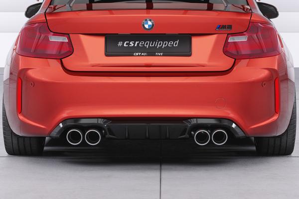 CSR Diffusor | Heckansatz mit ABE für BMW M2 F87 HA489-C Carbon Look Hochglanz (keine Lackierung erforderlich)