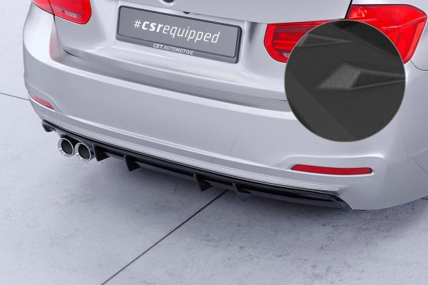 CSR Diffusor | Heckansatz mit ABE für BMW 3er F30 Limousine HA491-S strukturiert schwarz matt (keine Lackierung erforderlich)