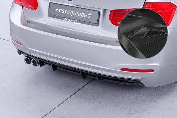 CSR Diffusor | Heckansatz mit ABE für BMW 3er F30 Limousine HA491-C Carbon Look Hochglanz (keine Lackierung erforderlich)