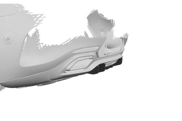 CSR Diffusor | Heckansatz mit ABE für Mercedes Benz AMG GT (190) HA495-G Glossy schwarz Hochglanz (keine Lackierung erforderlich)