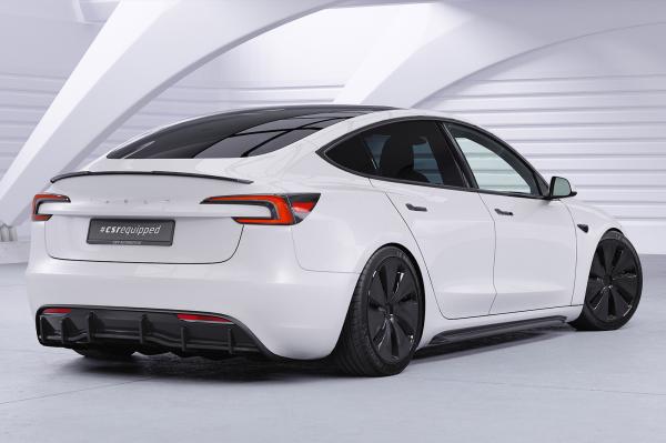 CSR Diffusor | Heckansatz mit ABE für Tesla Model 3 HA498-C Carbon Look Hochglanz (keine Lackierung erforderlich)