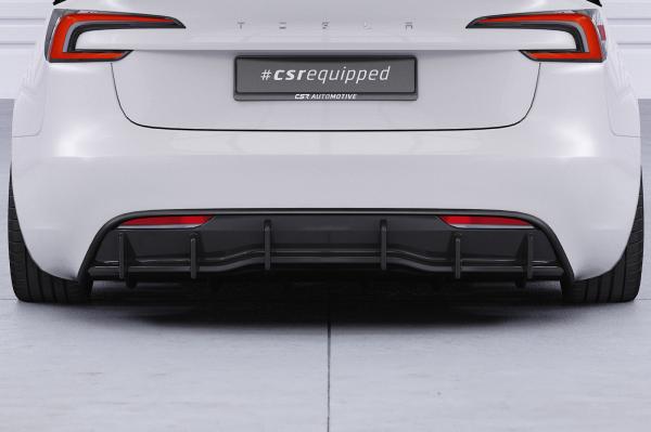 CSR Diffusor | Heckansatz mit ABE für Tesla Model 3 HA498-C Carbon Look Hochglanz (keine Lackierung erforderlich)