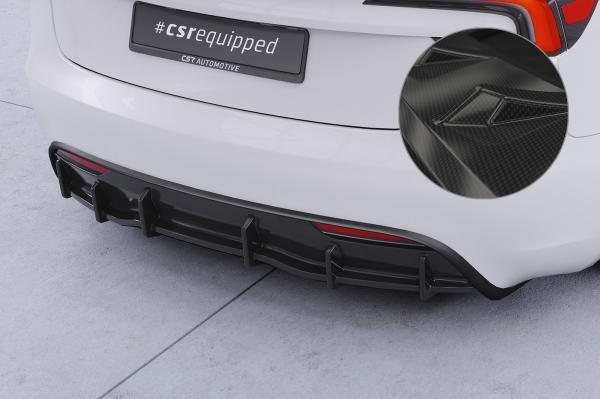 CSR Diffusor | Heckansatz mit ABE für Tesla Model 3 HA498-C Carbon Look Hochglanz (keine Lackierung erforderlich)