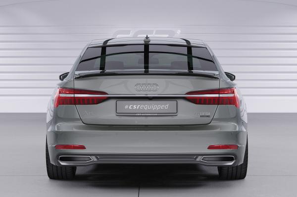 CSR Heckspoiler | Heckflügel mit ABE für Audi A6 C8 (Typ 4K/F2) Limousine HF015-C Carbon Look Hochglanz (keine Lackierung erforderlich)