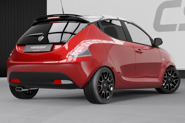 CSR Heckspoiler | Heckflügel mit ABE für Lancia Ypsilon (864) HF067-G Glossy schwarz Hochglanz (keine Lackierung erforderlich)