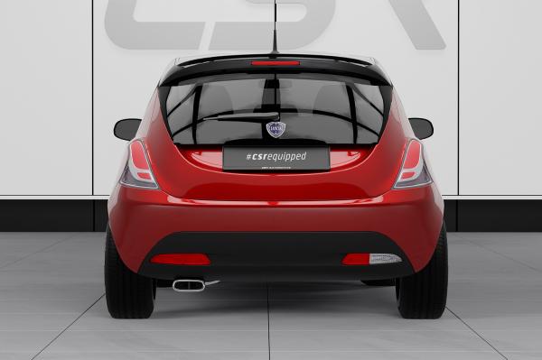 CSR Heckspoiler | Heckflügel mit ABE für Lancia Ypsilon (864) HF067-G Glossy schwarz Hochglanz (keine Lackierung erforderlich)