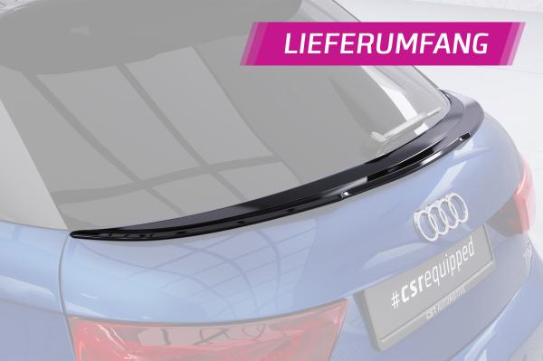 CSR Heckspoiler | Heckflügel mit ABE für Audi A1 / S1 (8X) Sportback HF102-C Carbon Look Hochglanz (keine Lackierung erforderlich)