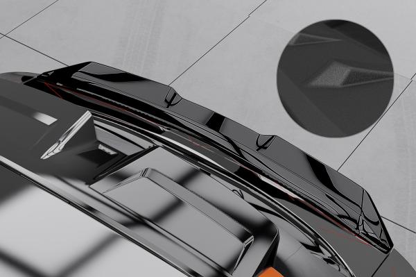 CSR Heckspoiler | Heckflügel mit ABE für MG Mulan / 4 HF118-S strukturiert schwarz matt (keine Lackierung erforderlich)